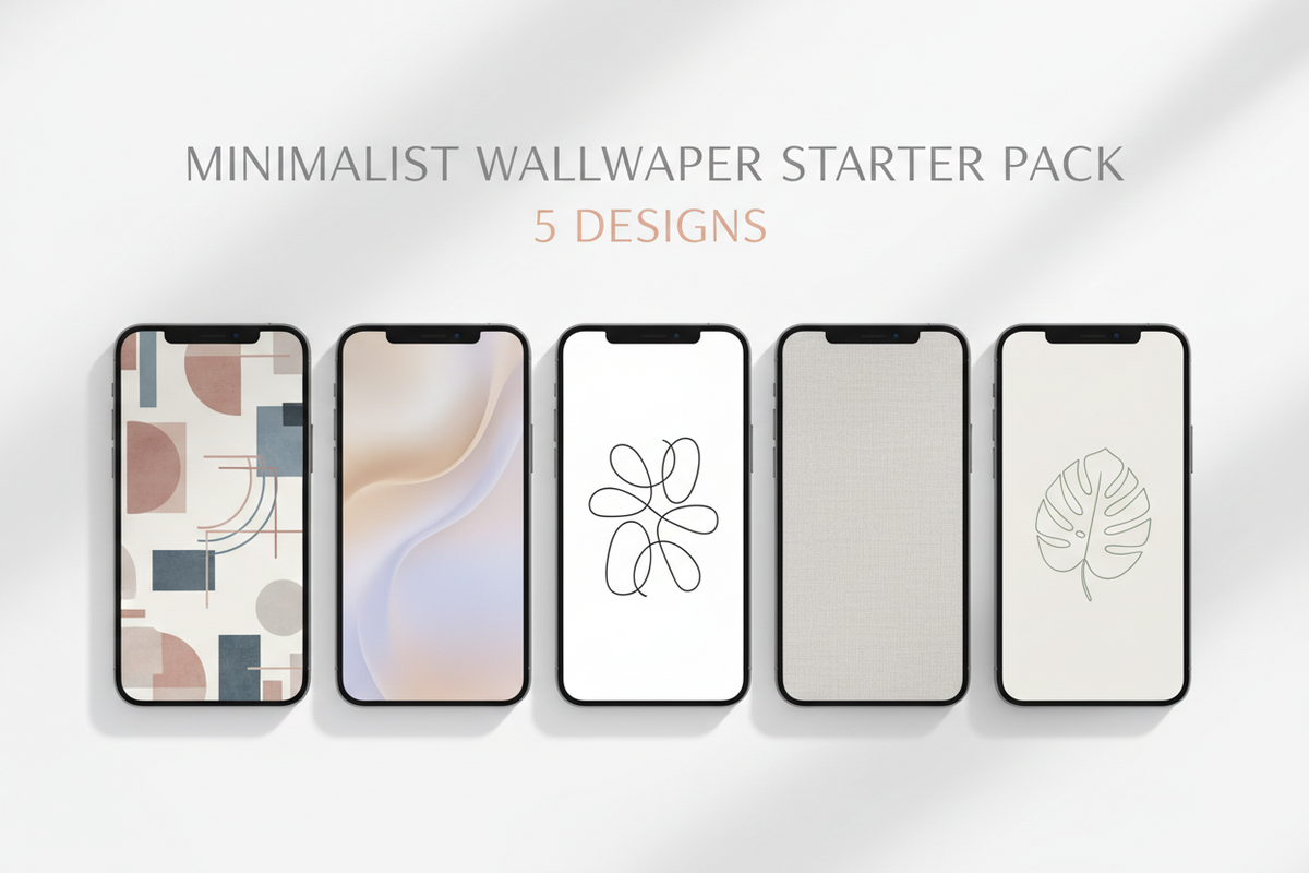 Minimalist Wallpaper Starter Pack (5 Designs)